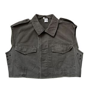 German Sturm Vest Size L Army Green Altered Shortened Military Wear READ